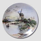 Ceramics plate with Dutch Mill