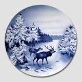 Villeroy & Boch, Plate no. 2564D Winter landscape with red deer