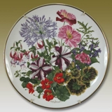 Franklin Porcelain, Wedgwood, Plate with Flowers of the year coll. August