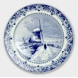Plate with Landscape with windmill no. 303.28, Delft