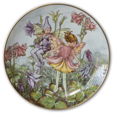 Villeroy & Boch platte, nr.1  i 2. serie af Flower Fairies Collection - Akelejefeen