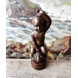Svend Lindhardt bronze figur af barn på fisk, Brdr. Grage Bronzestøberi