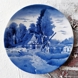Platte med motiv af gård