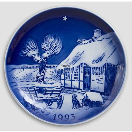 The Old Farmhouse - 1993 Desiree Hans Christian Andersen Christmas plate, cake plate