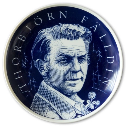 Elgporslin plate with Thorbjorn Falldin