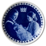 Elgporslin svensk mindeplatte Kronprinsesse Victorias dåb 1977