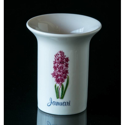 Elgporslin Monthly Vase with Flower January