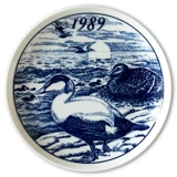 1989 Elg porslin platte med Vildfugle, And