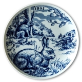 1981 Elg porslin plate Wilderness Series, Hare