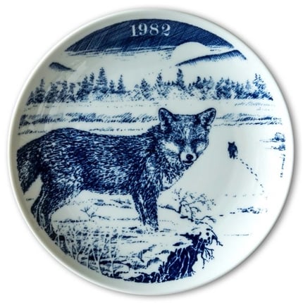 1982 Elg porslin plate Wilderness Series, Fox