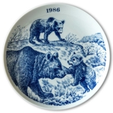 1986 Elg porslin plate Wilderness Series, Bear