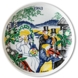 Elg Red Cross Plate with Swedish Folksongs 1983