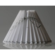 White pleated lamp shade with SILVER wire, fits Asmussen table lamp with 3 drops, sidelength 14cm