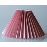 Pleated lamp shade of rose coloured chintz fabric, sidelength 15cm