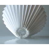 Pleated lamp shade of white flax fabric sidelength 21cm to reading lamp - For E27 socket with Recess