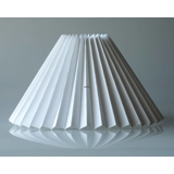Pleated lamp shade of white flax fabric 23cm to reading lamp - For E27 socket with Recess Ø34mm