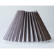 Pleated lamp shade of grey chintz fabric, sidelength 23cm