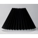 Pleated lamp shade of black chintz fabric, sidelength 27cm