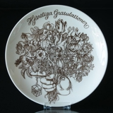 1977 Gustavsberg Congratulations plate, Design: Per Beckman