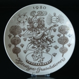 1980 Gustavsberg Gratulations platte, Design: Per Beckman
