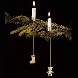 Climbing Pixie and Christmas tree on Sleigh - Georg Jensen, candleholder set