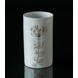 3 vaser i porcelæn med hvidt/guld motivt
