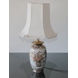 Sekskantet lampeskærm med sviphjørner 42 cm i højden, off white chintz mål 2. sort. 42x22x40cm