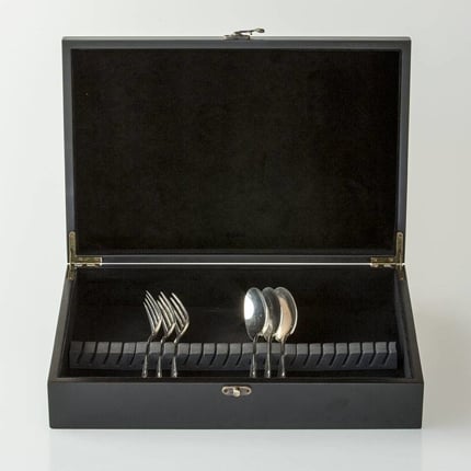 Black Keeping box for 24 pce. Spoons and Forks