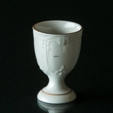 Hackefors white Egg Cup with decoration and golden edge