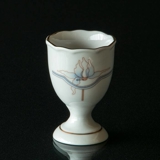 Hackefors Egg Cup, white with blue/grey decoration