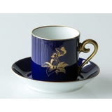1977 Hackefors Cobalt Blue fairytale cup and saucer, Thumbelina