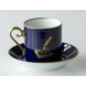 1980 Hackefors Cobalt Blue fairytale cup and saucer, Aladdin and the lamp