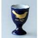 1980 Hackefors Cobalt Blue Egg Cup Blackbird
