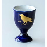 1988 Hackefors Cobalt Blue Egg Cup Raven