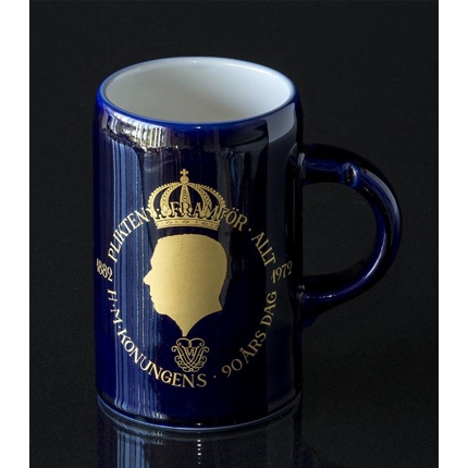 Hackefors king series, mug no. 1, Gustaf VI Adolf 90th Anniversary