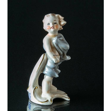 Goebel Hummel Monthly Figurine November Boy with Shawl in the Wind 1978