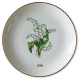 1986 Hackefors mother's day plate Lily of the Valley