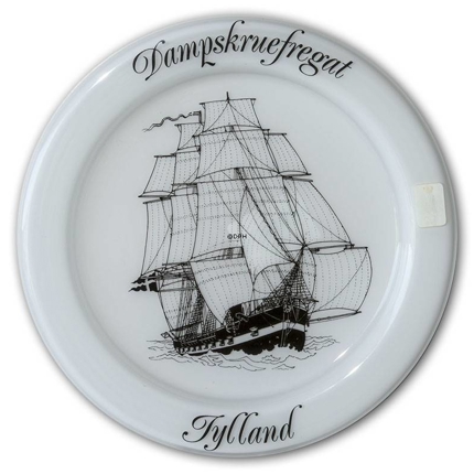 1984 Holmegaard ship Plate, the fregat Jylland