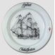 1986 Holmegaard Ship Plate, the galeot Jubelfesten