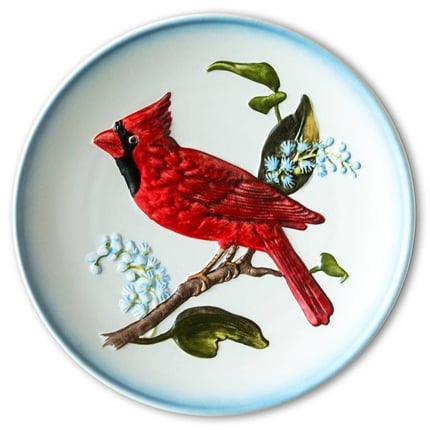 Hummel Goebel Wildlife fugleplatte med Kardinal