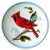 Hummel Goebel Wildlife plate with bird, Cardinal