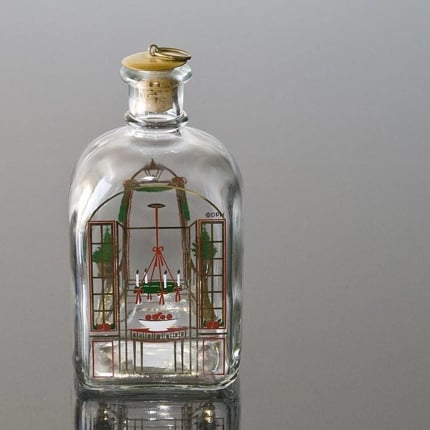 Holmegaard Christmas Bottle 1986, capacity 65 cl.