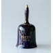 1974 Hackefors Christmas Bell, Candle Cobalt Blue with gold