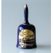 1976 Hackefors Christmas Bell Star Cobalt Blue with gold