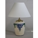 Lamp, white with Blue Flower