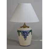 Lamp, white with Blue Flower