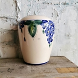 Vase, white with Blue Flower