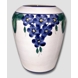Vase, weiß mit blauer Blume