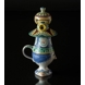 Wiinblad Jug with Hat hand painted, blue/white or multi colour (with defect hat is missing)