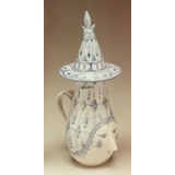 Wiinblad Jug with Hat, hand painted, blue/white or multi colour